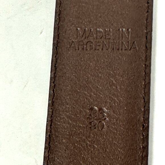 Chaps Ralph Lauren Leather Belt Brown Size 36 - Picture 5 of 6